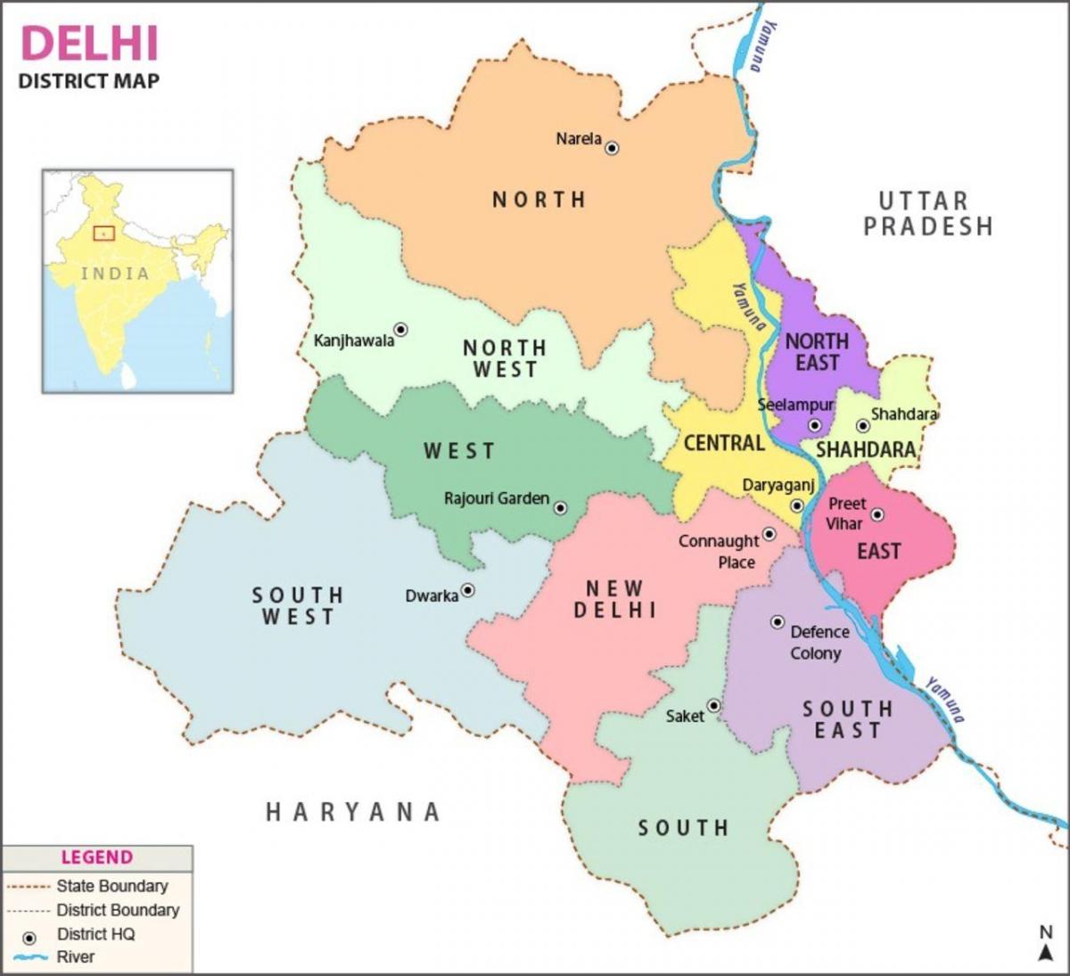 Stadtplan von Neu-Delhi