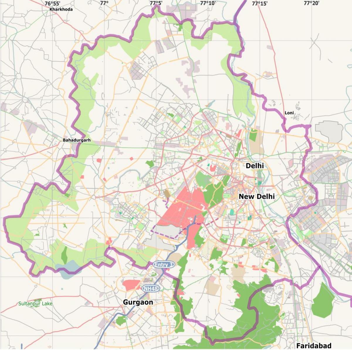 Stadtplan von Neu-Delhi